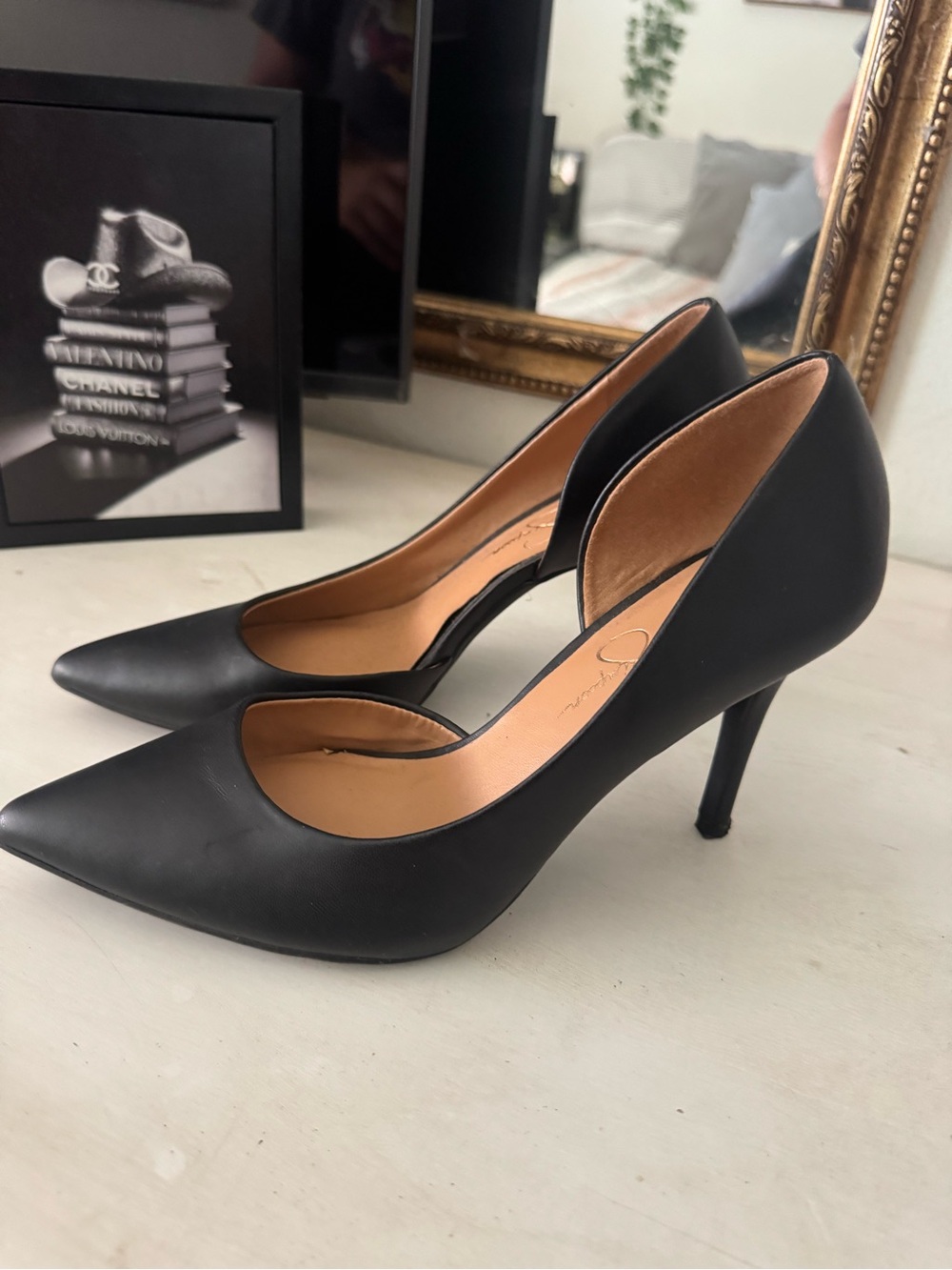 Jessica Simpson Black Pointed Toe D'Orsay Pumps